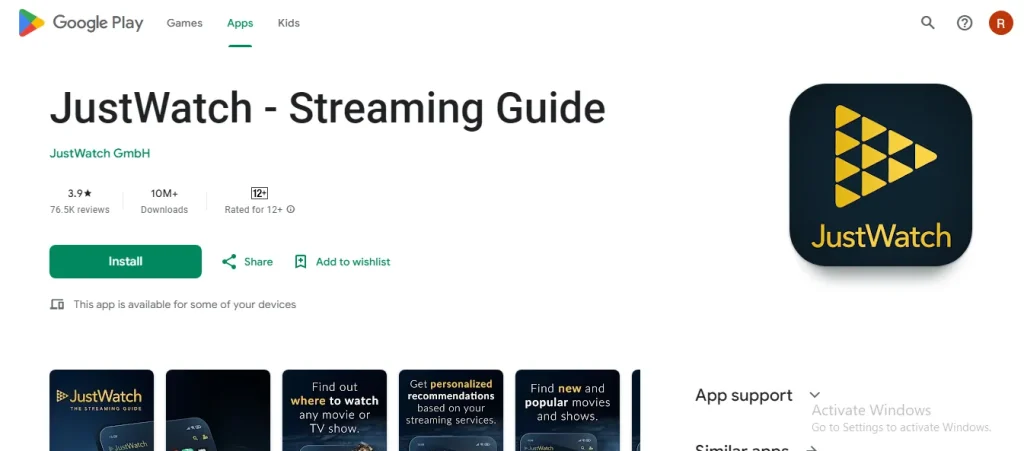 JustWatch – Find Legal Streaming