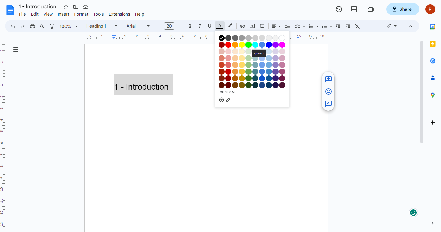 Color Coding