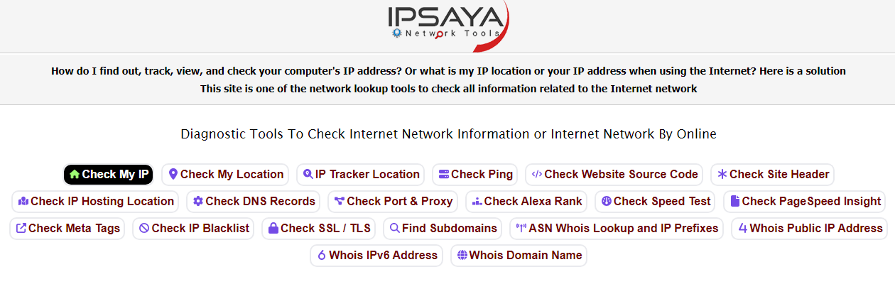 Guide to Check Your IP Address on IPSaya