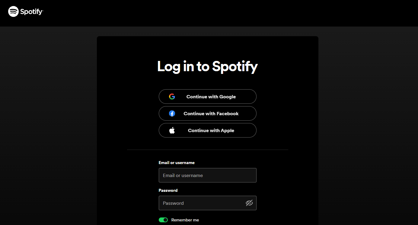 Login to the Account