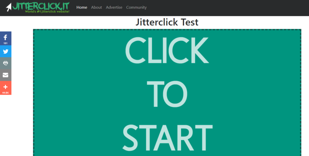 CPS test (Clicks per second)