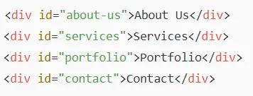 Image of The Backend of Clear Content Structure with Div