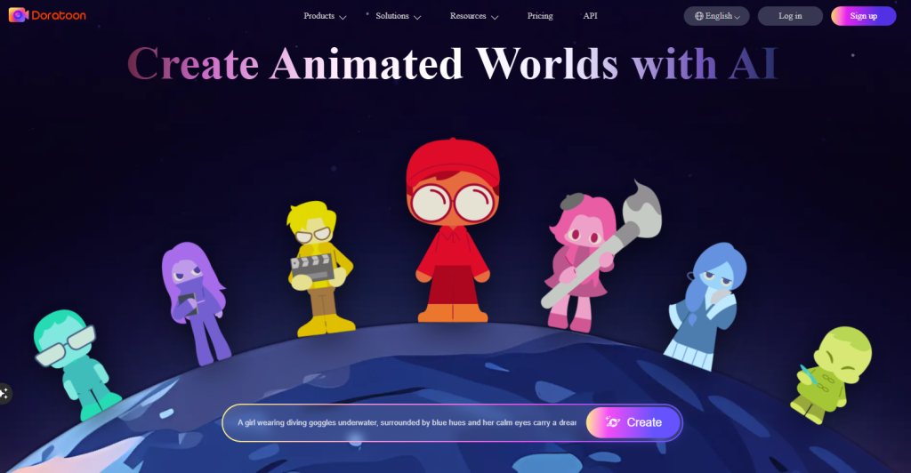 Doratoon animation tool interface for creating animated YouTube videos for free (screenshot taken by NogenTech)