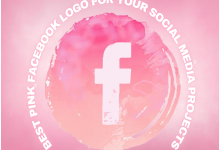 Best pink facebook logo for social media project