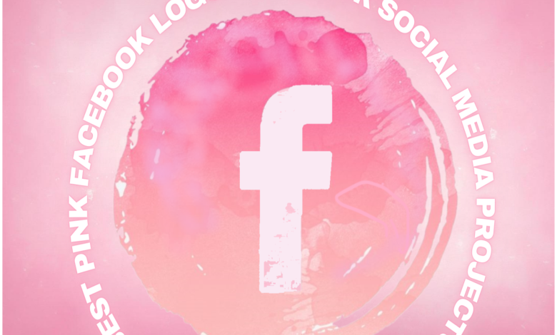 Best pink facebook logo for social media project