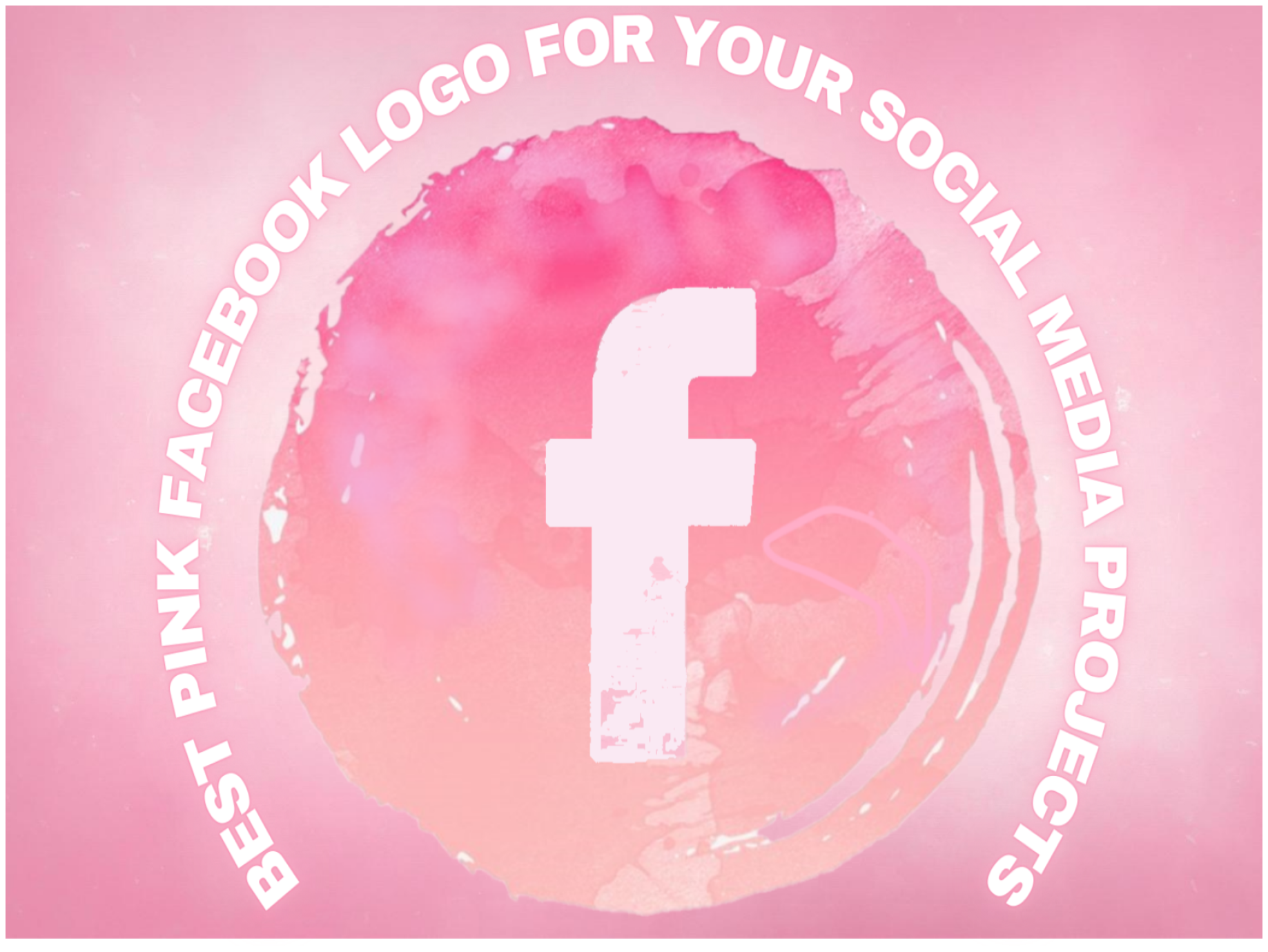 Best pink facebook logo for social media project