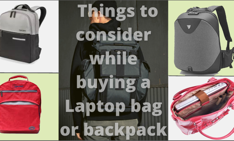 How to select an appropriate laptop bag for you.