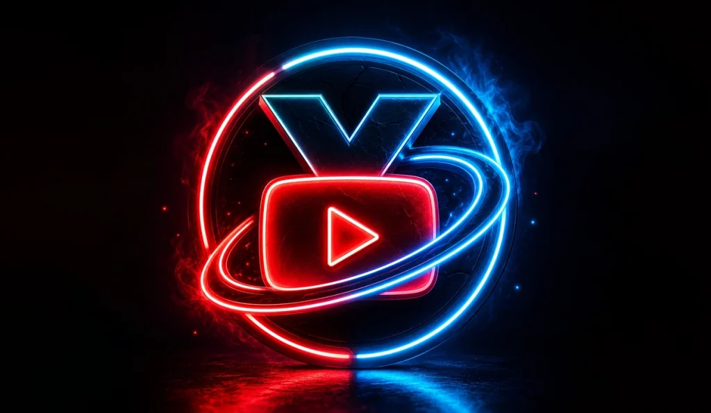 Cool Neon YouTube Logo