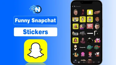 A collection of funny Snapchat stickers and AR lenses showing expressive digital illustrations