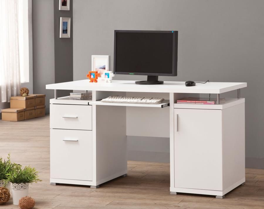 white computer desk