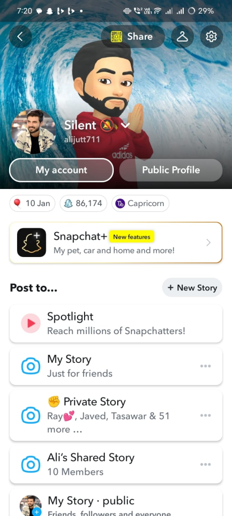 Screenshot taken by NogenTech from a snapchat profile