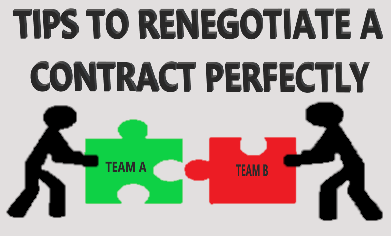 Tips to renegotiate a contract