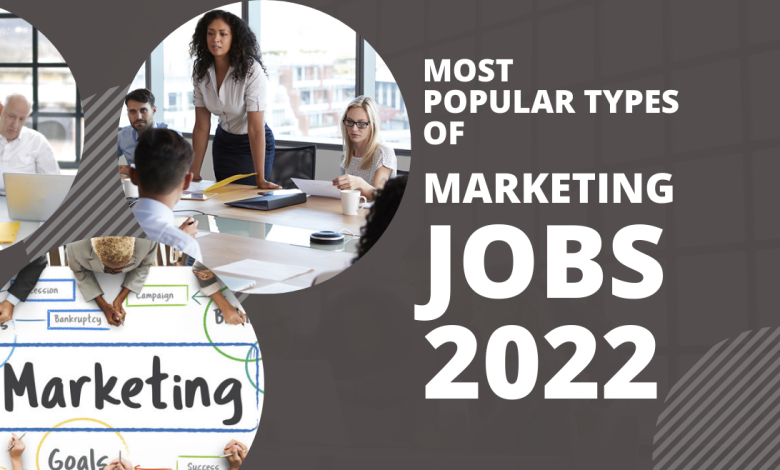 Most popular marketing jobs