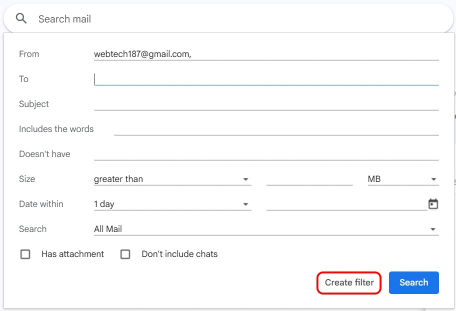 Image of Create Filter
