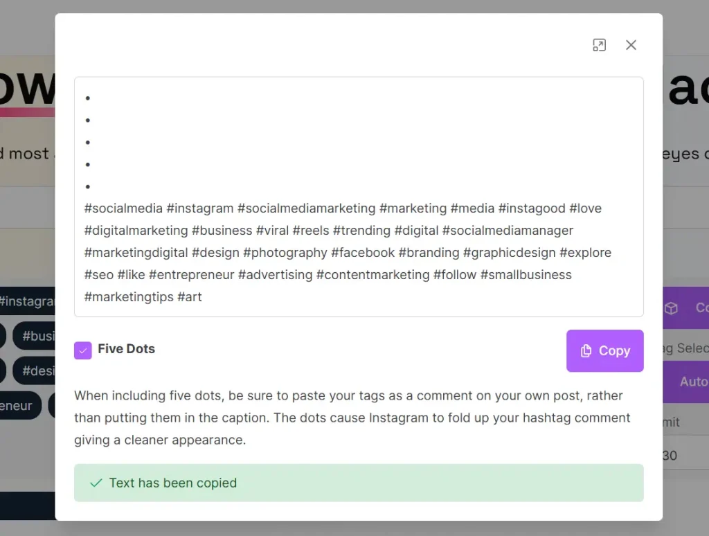 Display Purposes Tags Copy