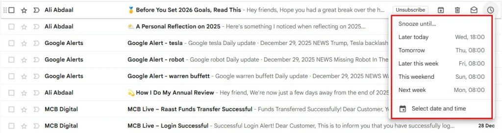 Image of Snooze Your Email