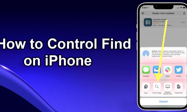 How To Control Find on iPhone