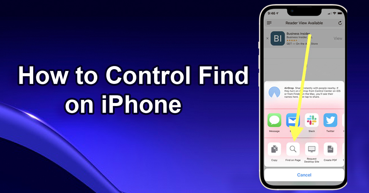 How To Control Find on iPhone