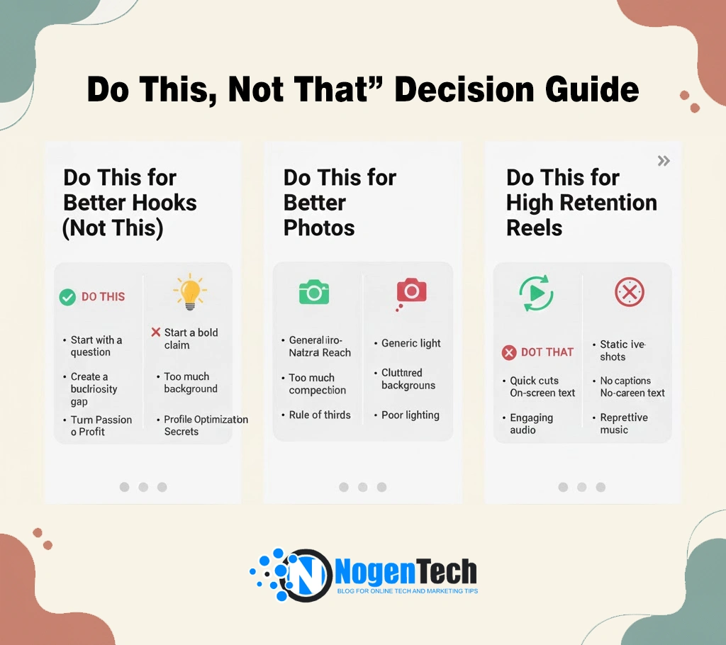 Image of “Do This, Not That” Decision Guide | Designed by Nogentech