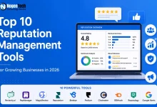 Top 10 reputation management tools for growing businesses in 2026 featuring Reviewly.ai, Birdeye, Reputation, Podium, Chatmeter, SEMrush, Reputology, and Google Alerts.