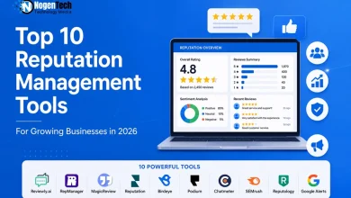 Top 10 reputation management tools for growing businesses in 2026 featuring Reviewly.ai, Birdeye, Reputation, Podium, Chatmeter, SEMrush, Reputology, and Google Alerts.