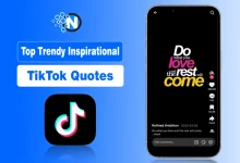 Top trendy inspirational TikTok quotes shown on a phone screen with viral engagement stats