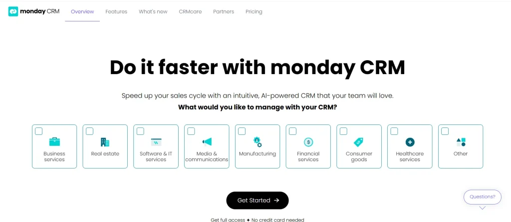 CRM System Monday