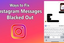 Instagram Messages Blacked Out