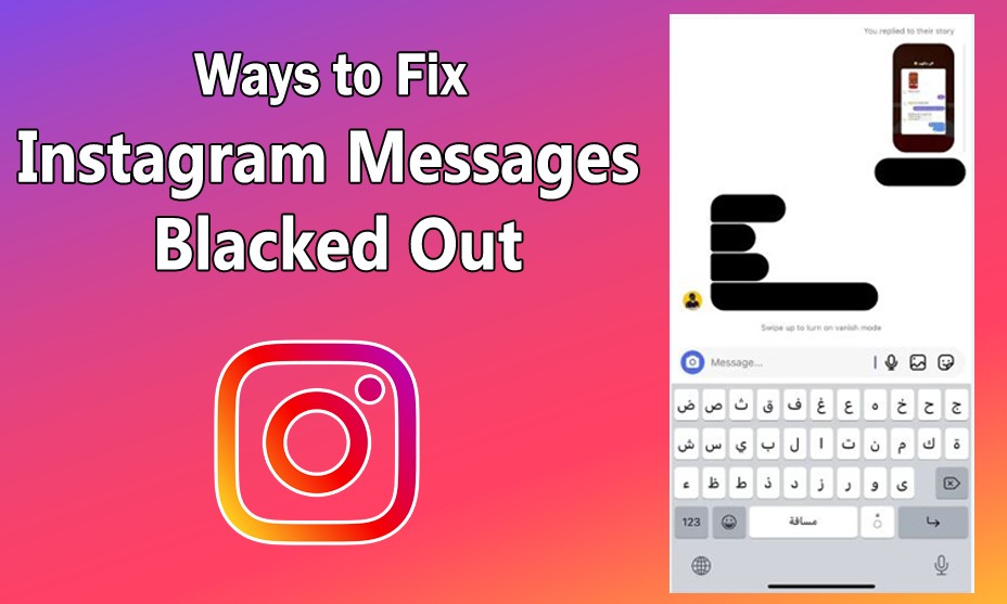 Instagram Messages Blacked Out