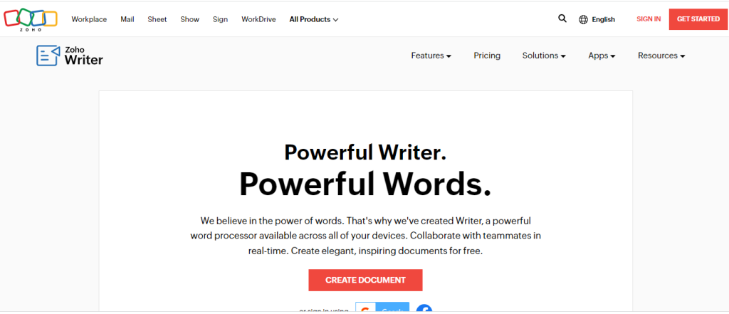 Zoho Writer