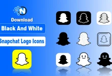 Black and white Snapchat logo icons in multiple styles for download