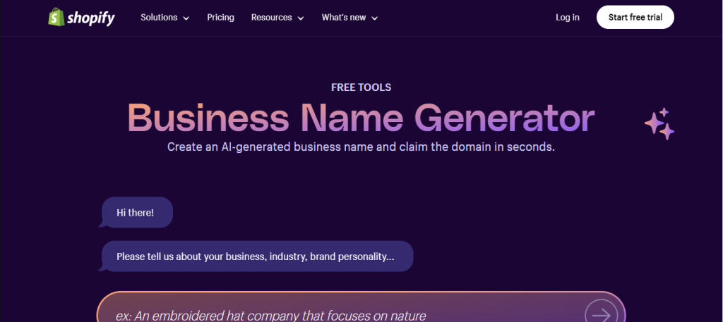 Shopify Business Name Generator