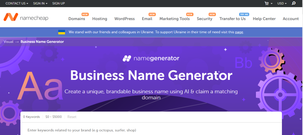 Namecheap Business Name Generator