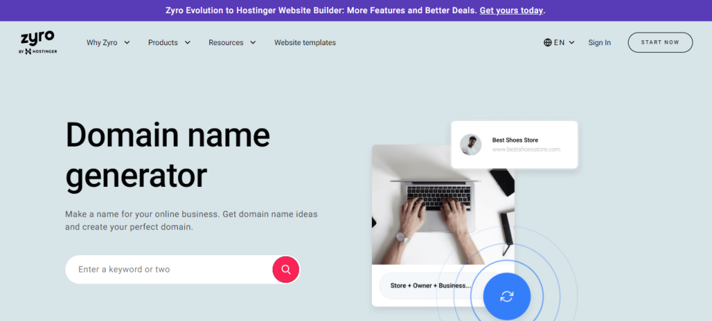 Zyro Business Name Generator