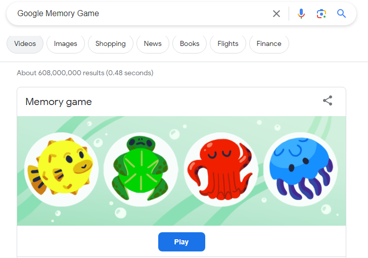 How to Play Google Memory Game?