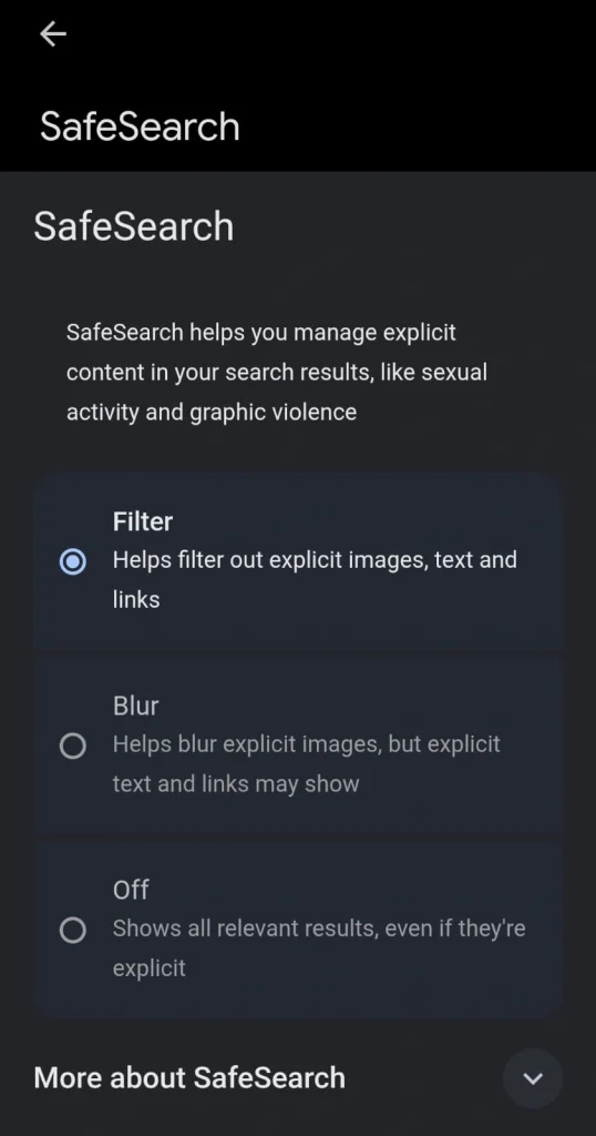 Turn the SafeSearch filter off.