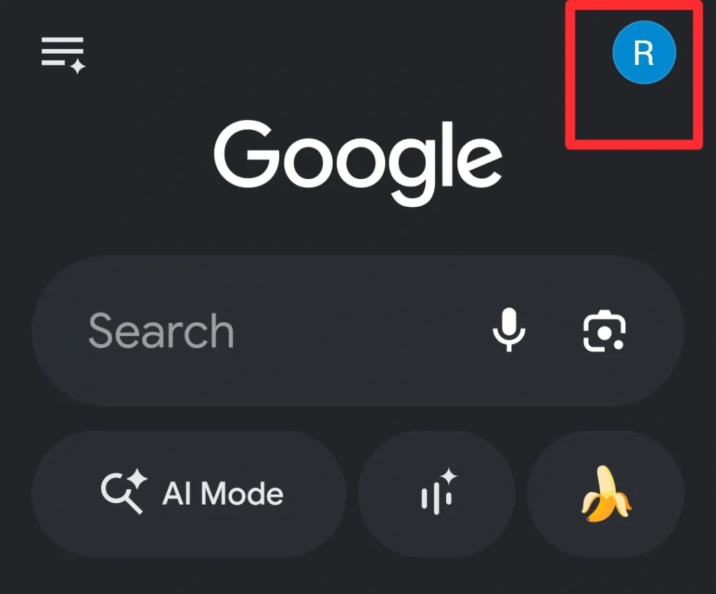 Tap your profile picture in the top-right corner.