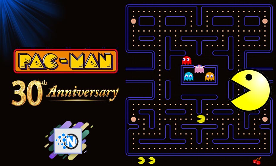 celebrating Pac-Man 30th anniversary by playing it on Google's doodle 