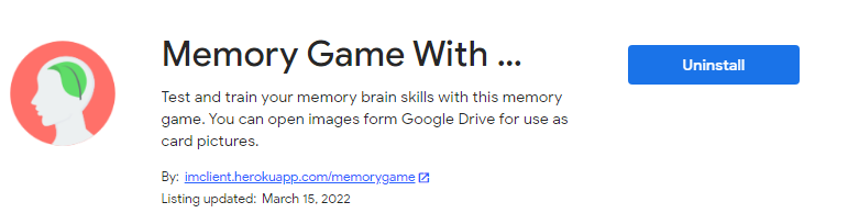 Play Memory Game with Drive