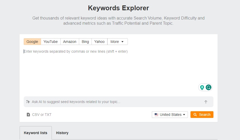 Keywords Explorer