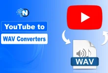 YouTube logo converting into a WAV audio file icon representing YouTube to WAV converters for extracting high-quality audio