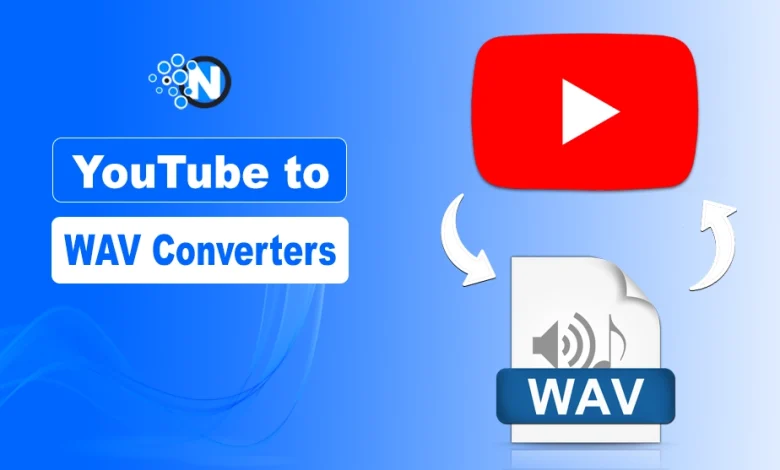 YouTube logo converting into a WAV audio file icon representing YouTube to WAV converters for extracting high-quality audio