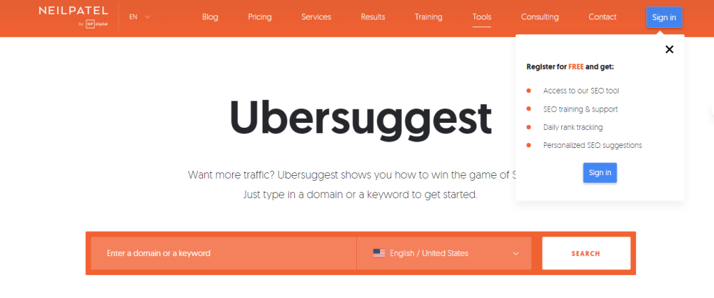 Ubersuggest