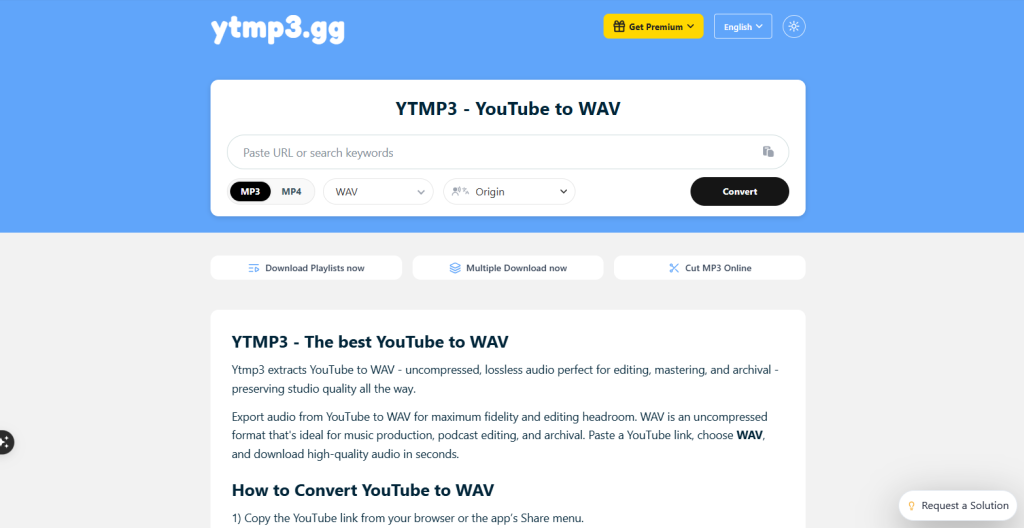 screenshot of YTMP3's homepage by NogenTech