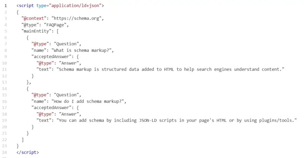 FAQPage Schema