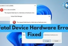 Fatal Device Hardware Error
