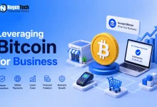 Leveraging Bitcoin for business guide banner for NogenTech.