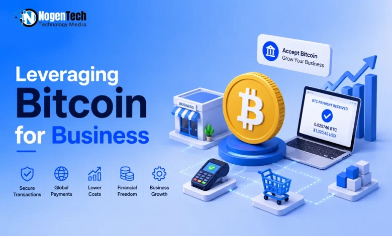 Leveraging Bitcoin for business guide banner for NogenTech.