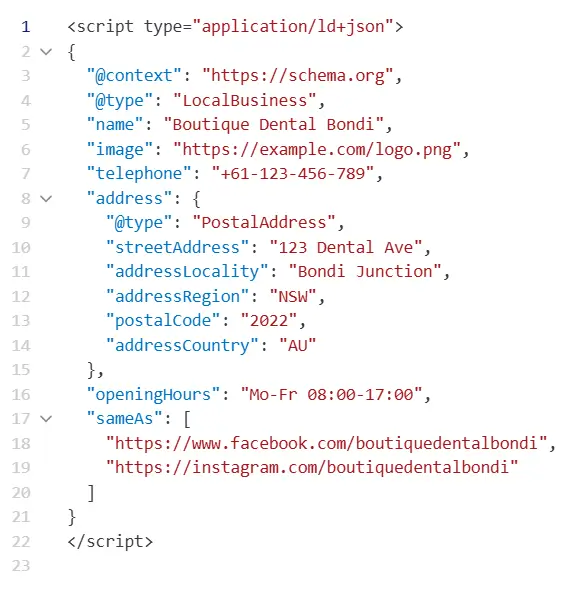 LocalBusiness Schema