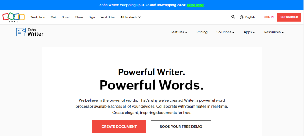 Zoho Writer